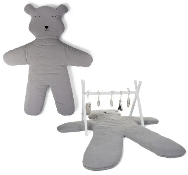 Childhome Hracia deka medveď Teddy Jersey Grey 150cm