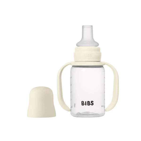 BIBS dětská láhev se silikonovým náustkem 150 ml ivory