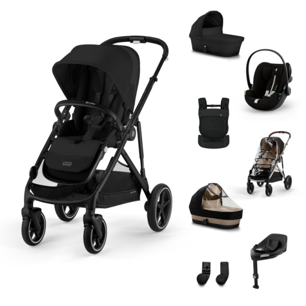 Cybex Gazelle S BUNDLE SET XL + nosič AMYA 2026 -  Moon Black - Black Rám