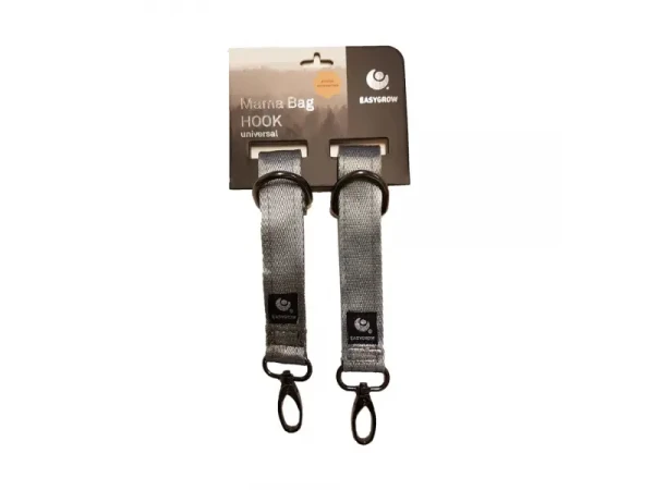 EasyGrow Úchyty pre zavesenie tašky na kočík Grey