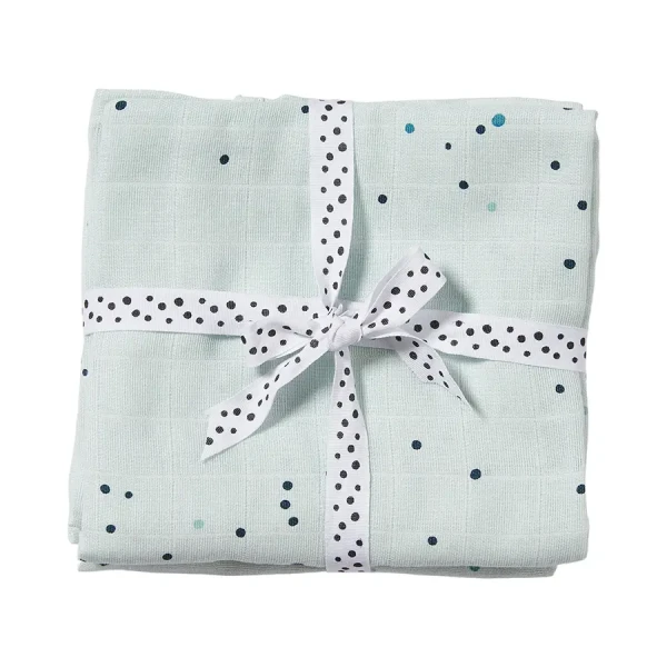 DONE BY DEER Mušelínové plienky Dreamy Dots 2ks - modré