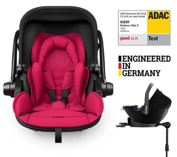 KIDDY Autosedačka Evoluna i-size 2 + Isofix základňa  40-83 cm Rubin Pink