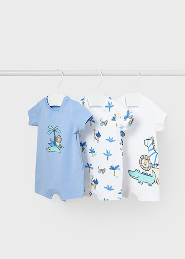 Mayoral Set 3 overálov Layette Boy Blue Bell 4-6M