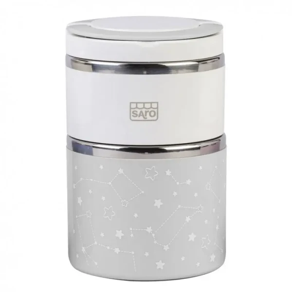 Saro Baby Nerezová termoska na jedlo 820ml Grey