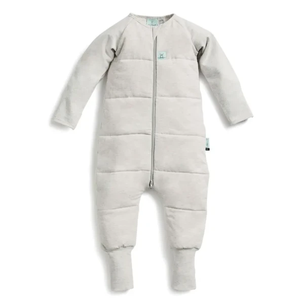 ERGOPOUCH Overal na spanie organická bavlna Onesie Grey Marle 6-12 m, 2,5 tog