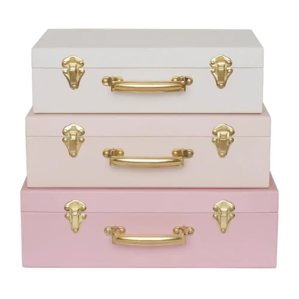 Jabadabado Úložné boxy kufríky ružové
