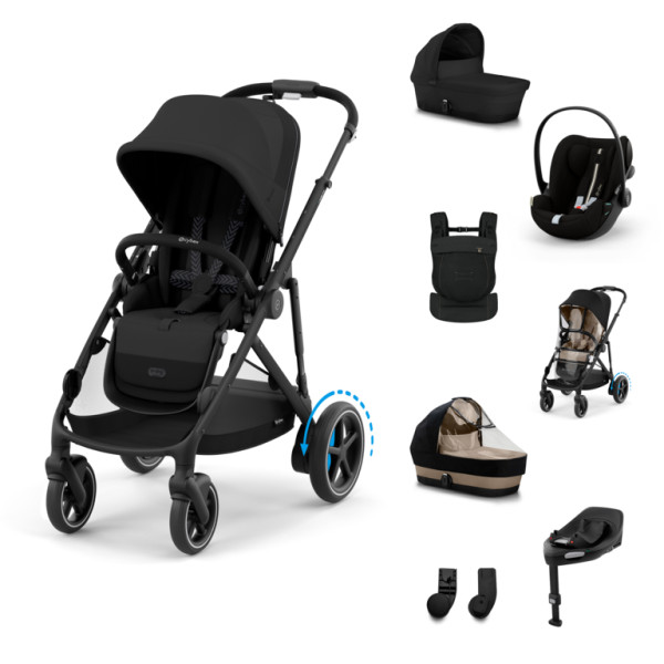 Cybex E-Gazelle S BUNDLE SET XL + nosič AMYA 2026 -  Moon Black - Black Rám