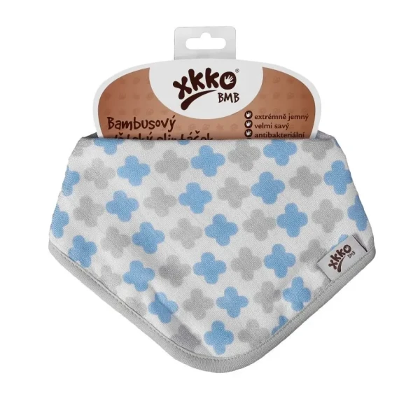 XKKO BMB Bambusová šatka - Scandinavian Baby Blue Cross