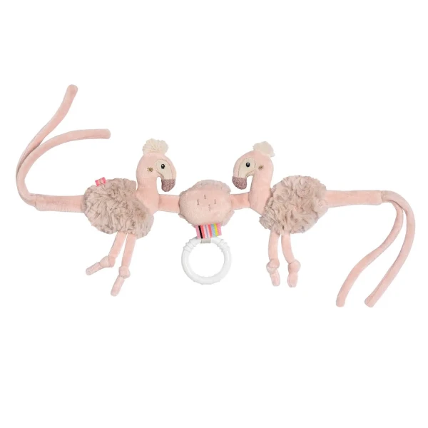 BABY FEHN Reťaz na kočík plameniak, Pink