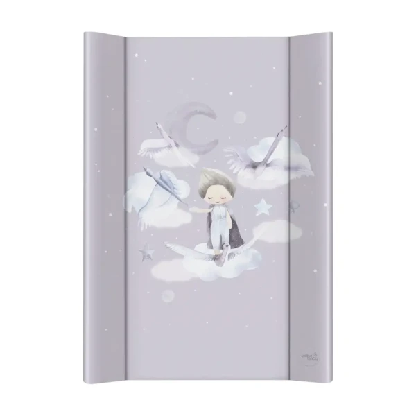 CEBA BABY Podložka prebaľovacia 2-hranná s pevnou doskou (50x70) Basic Wild Swans