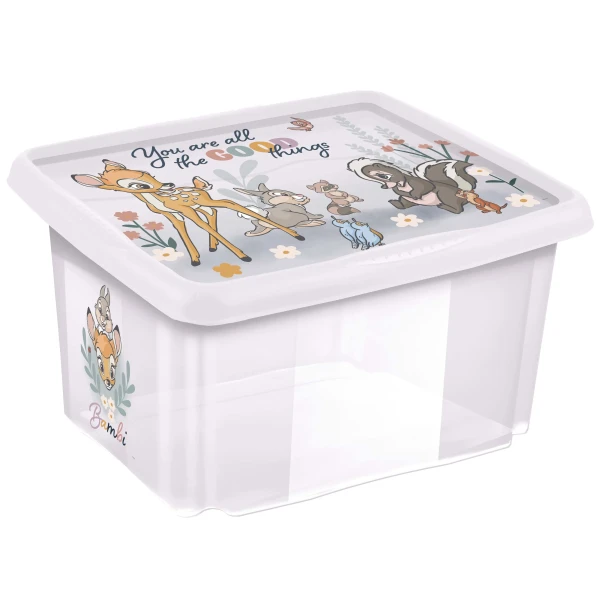 KEEEPER Úložný box s vekom 45l Bambi, Transparent