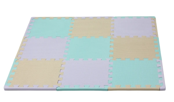 Rialto Baby Hracia podložka puzzle s okrajom Silver Beige Green 92x92 cm