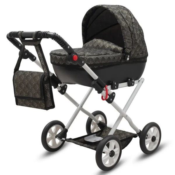 New Baby Luxusný detský kočík pre bábiky COMFORT zlato-čierny