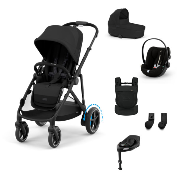 Cybex E-Gazelle S BUNDLE SET M + nosič AMYA 2026 -  Moon Black - Black Rám