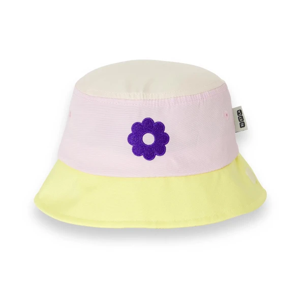 KiETLA ICONIK klobúčik s UV ochranou - Pink Flower 46-49 cm