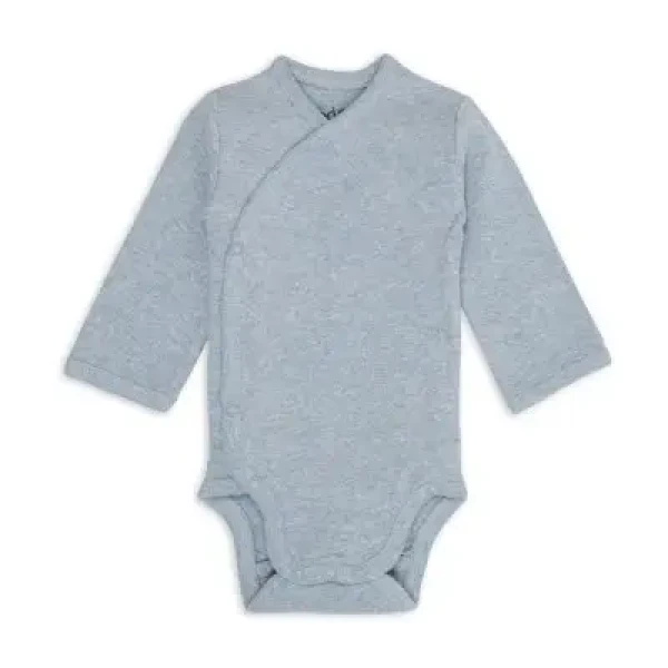 LODGER Body s dlhým rukávom Melange Blue Fogg vel. 80