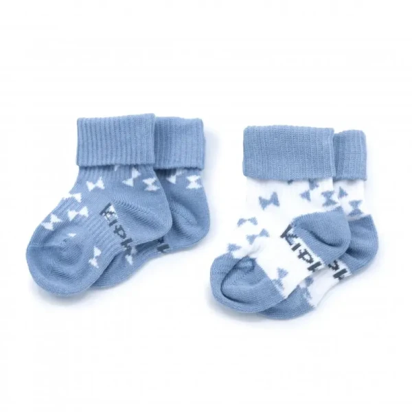 KipKep Detské ponožky Stay-on-Socks 0-6m 2páry Party Blue