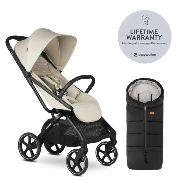 EASYWALKER Kočík športový Rockey L Bright Taupe + PETITE&MARS Fusak Jibot 3v1 Ink Black