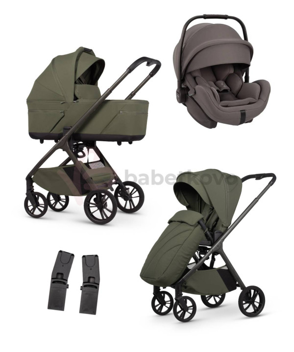 VENICCI TILA Olive + Autosedačka Nuna Arra Flex