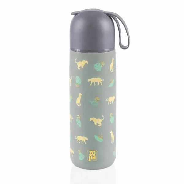 Zopa Termoska na tekutiny so silikónovým držiakom 400 ml, Wild Gepard