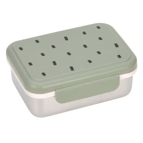 LÄSSIG Lunchbox Stainless Steel Happy Prints light olive