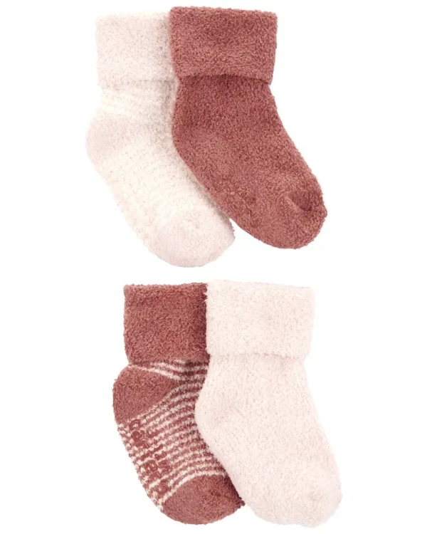 CARTERS Ponožky Stripes Pink dievča LBB 4ks NB