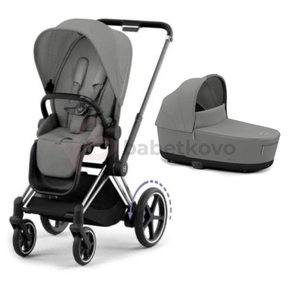CYBEX E-PRIAM 2-kombinácia CHROME BLACK Mirage Grey