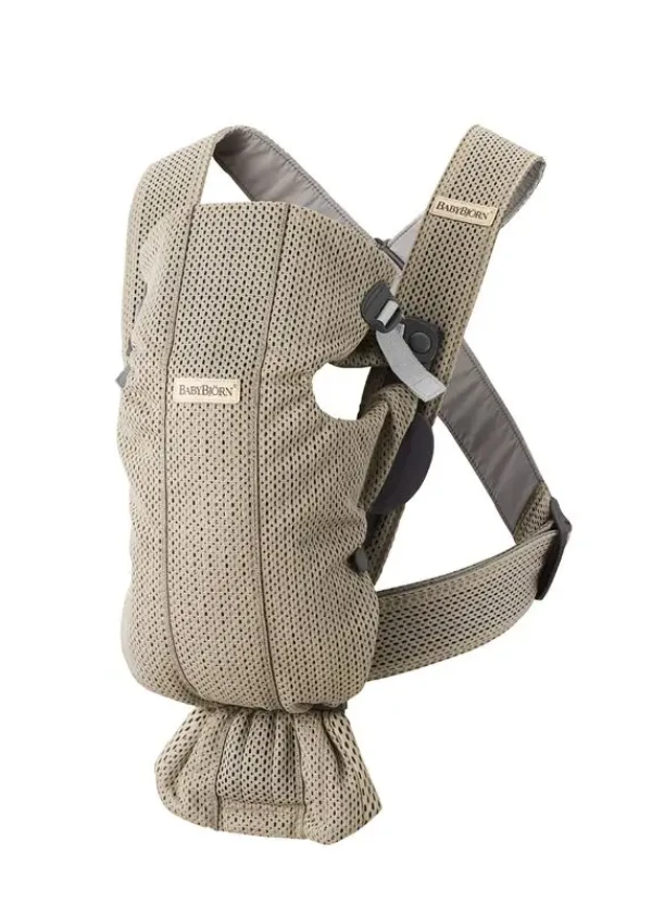 BABYBJORN podbradník MINI Grey beige 3D Mesh