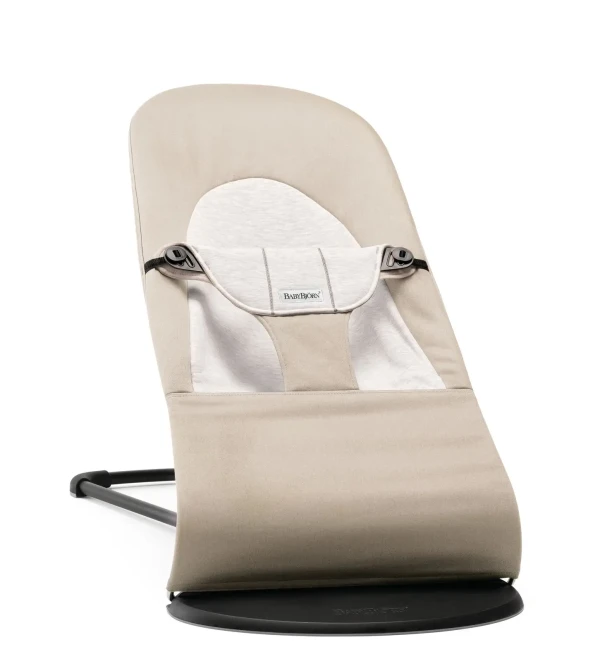 BABYBJORN Balance SOFT Tkaný béžový/šedý džersej, tmavá konštrukcia