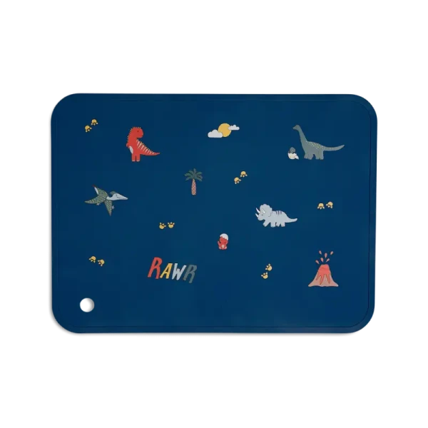 Citron Silikonová podložka, obdélník - Blue Dino
