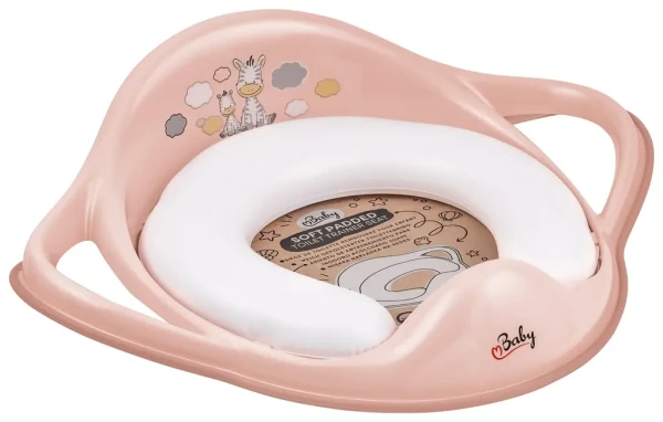 MALTEX Redukcia na WC s úchytmi mäkká Zebra - Pink