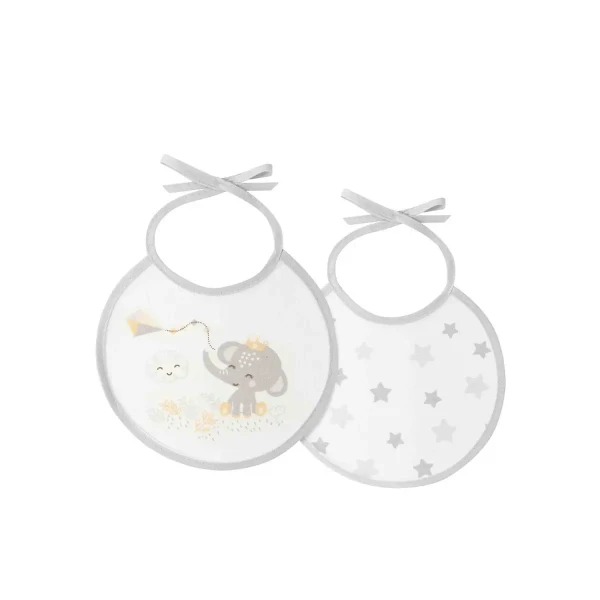 INTERBABY PODBRADNÍK SLONÍK 20×20 cm – 2 ks – sivý