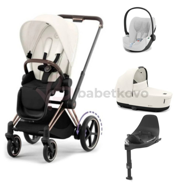 CYBEX E-PRIAM 4-kombinácia ROSEGOLD Off White