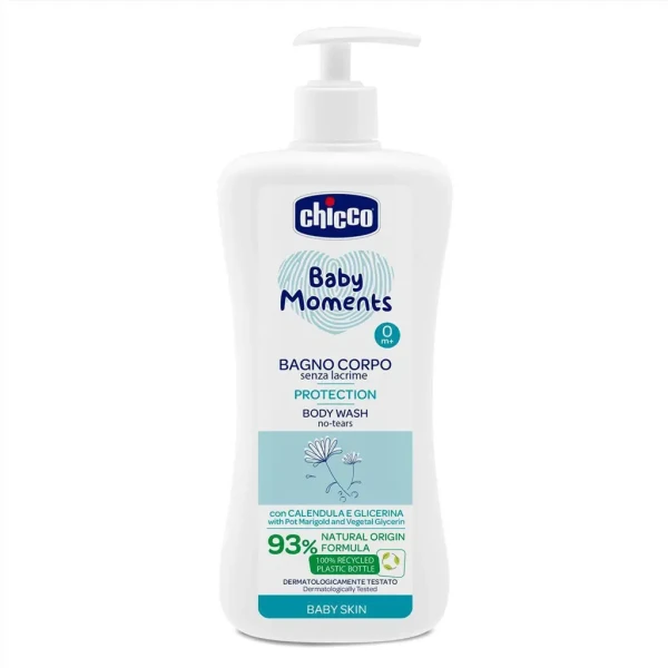 CHICCO Šampón na telo s dávkovačom Baby Moments Protection 93% prírodných zložiek 750 ml