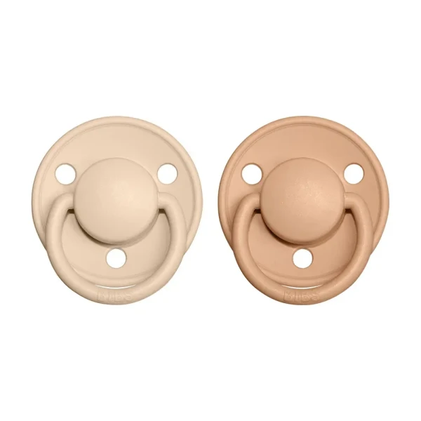 BIBS De Lux cumlíky z prírodného kaučuku 2ks - veľkosť 2 | Vanilla / Peach