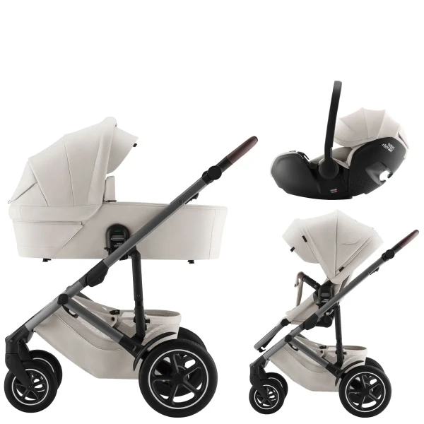 BRITAX Set Kočík Smile 5Z + hlboká vanička + autosedačka Baby-Safe Pro Lux, Soft Taupe