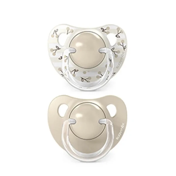 SUAVINEX Cumlík anatomický silikon +18 m 2 ks BIRDIES - krémový