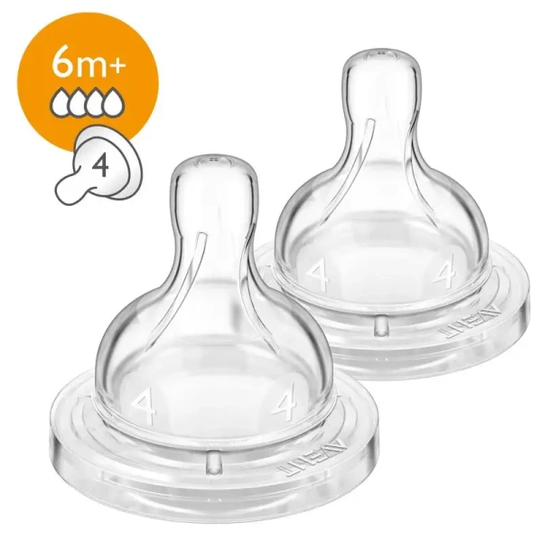 Avent cumlík Klasik 4 otvory od 6 m 2 ks | PHILIPS AVENT