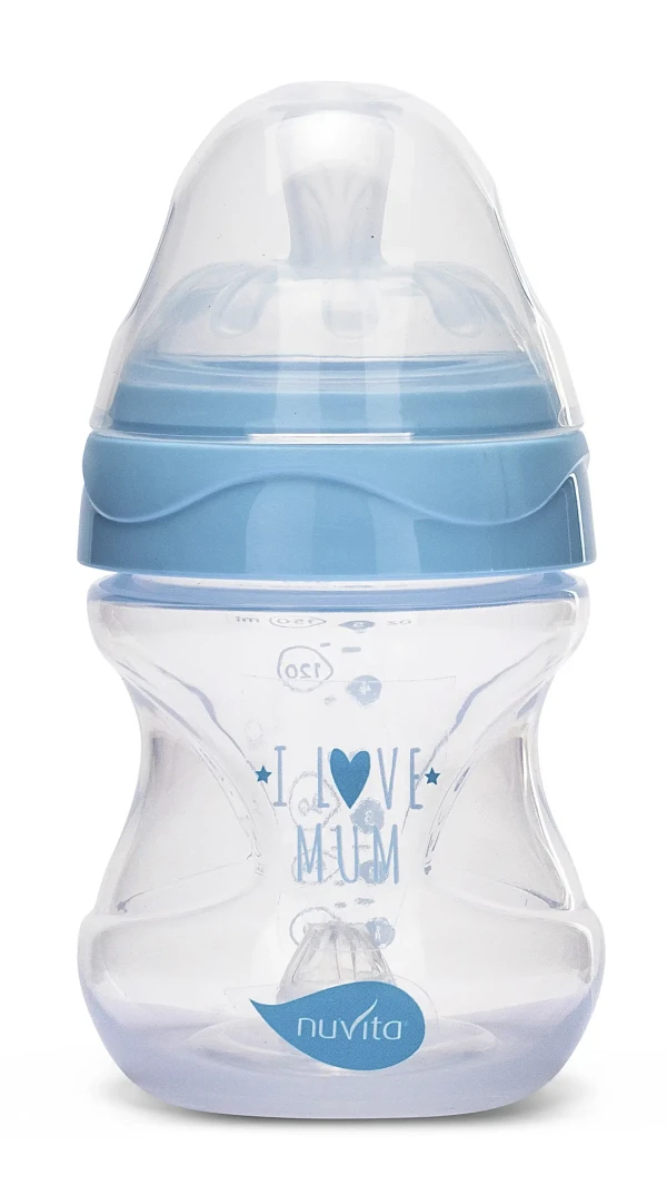 NUVITA Fľaška Mimic 150ml, Transparent blue