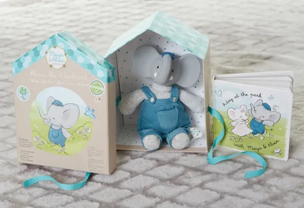 Meiya&Alvin darčekový set DELUXE knižka + hračka | sloník Alvin