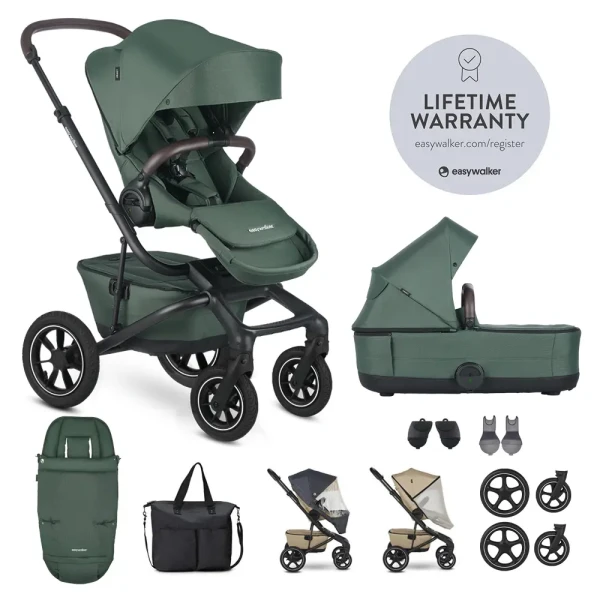 EASYWALKER SET XXL kočík kombinovaný Jimmey AIR Pine Green s príslušenstvom