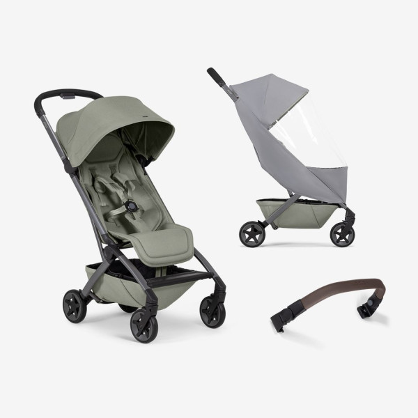 Joolz Aer 2 kočík Bundle set s pláštenkou a madlom Sage green