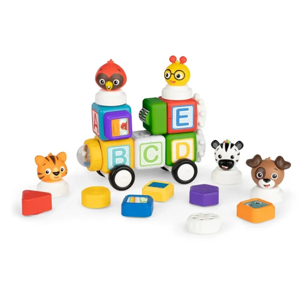BABY EINSTEIN Connectables Hračka magnetické kocky s aktivitami Connect &amp; Create 24ks, 6m+