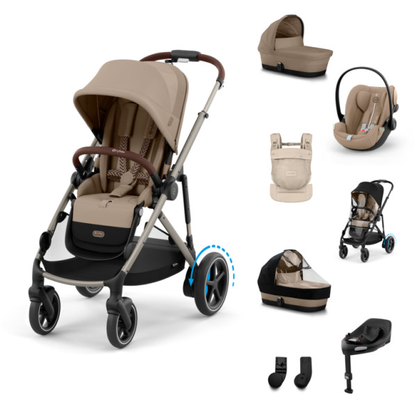 Cybex E-Gazelle S BUNDLE SET XL + nosič AMYA 2026 -  Almond Beige - Taupe Rám