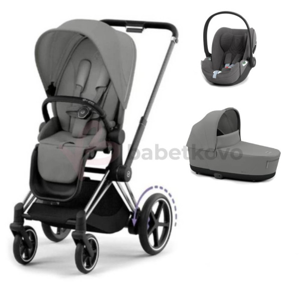 CYBEX E-PRIAM 3-kombinácia CHROME BLACK Mirage Grey