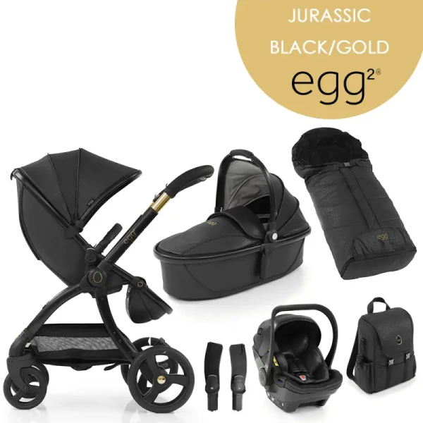 BabyStyle Egg2 set 6 v 1 - Jurassic Black/ GOLD - limitovaná edícia