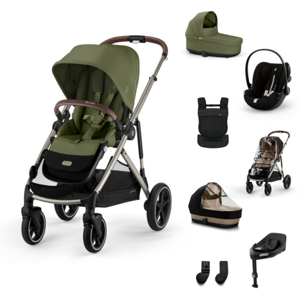 Cybex Gazelle S BUNDLE SET XL + nosič AMYA 2026 -  Moss Green - Taupe Rám