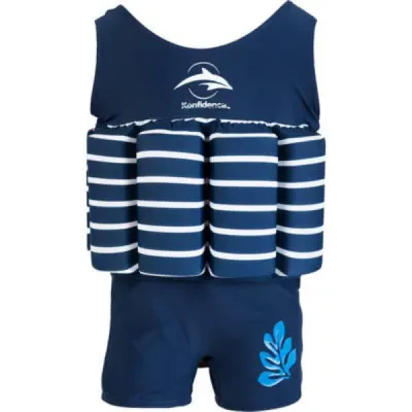 Konfidence Floatsuit Plavky na učenie plávania Blue stripe 4-5r