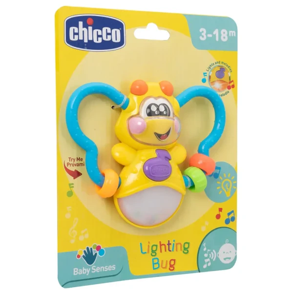 CHICCO Hryzačka elektronická Svietiaci chrobáčik 3m+