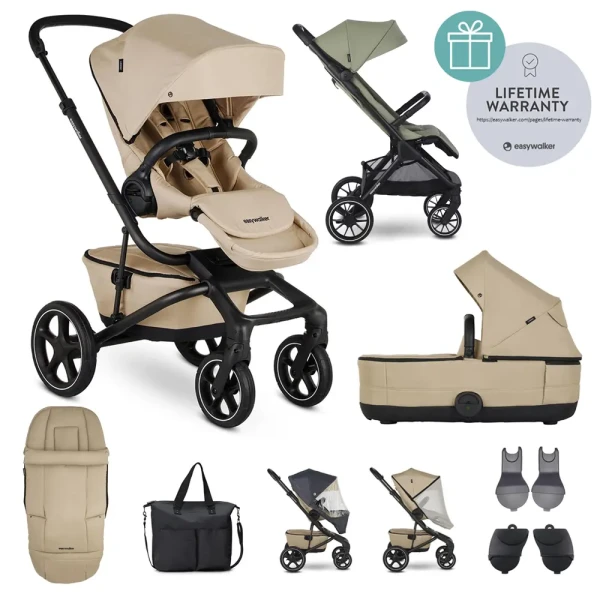 EASYWALKER Kočík kombinovaný Jimmey Sand Taupe XXL RWS + Jackey XL Sage Green